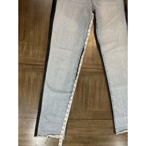 Revice Denim Color-block Two Tone Blue / Black Denim Jeans Women's Size 27 - Picture 7 of 11